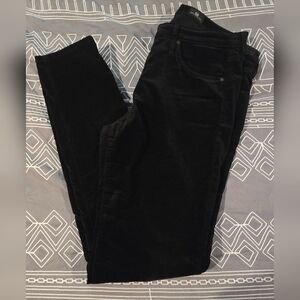 Adriano Goldschmied Black Velvet Super Skinny Legging Pants Size 31